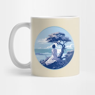 Girl Contemplating Shore Mug